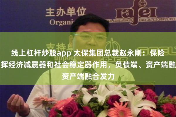 线上杠杆炒股app 太保集团总裁赵永刚：保险业应发挥经济减震器和社会稳定器作用，负债端、资产端融合发力