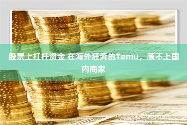 股票上杠杆资金 在海外狂奔的Temu，顾不上国内商家