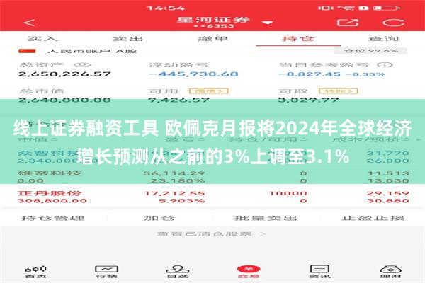 线上证券融资工具 欧佩克月报将2024年全球经济增长预测从之前的3%上调至3.1%