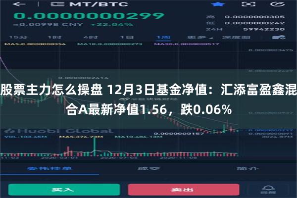 股票主力怎么操盘 12月3日基金净值：汇添富盈鑫混合A最新净值1.56，跌0.06%