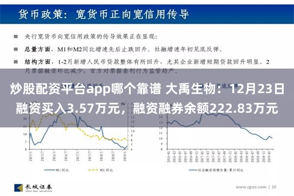 炒股配资平台app哪个靠谱 大禹生物：12月23日融资买入3.57万元，融资融券余额222.83万元